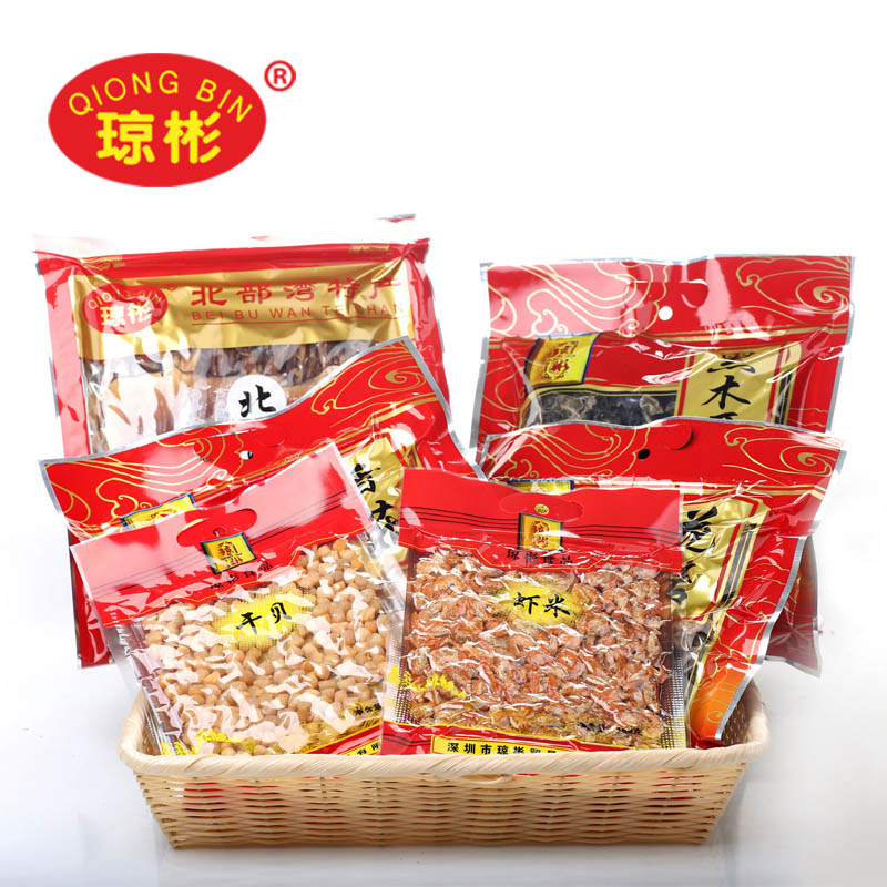 【瓊彬山(shān)珍海味組合好禮925g】香菇幹貝蝦米鱿魚特産-2張