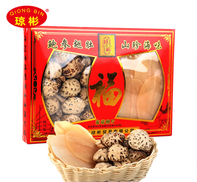 【瓊彬花(huā)菇鮑片禮盒450g】 特産花(huā)菇幹貨海産鮑片