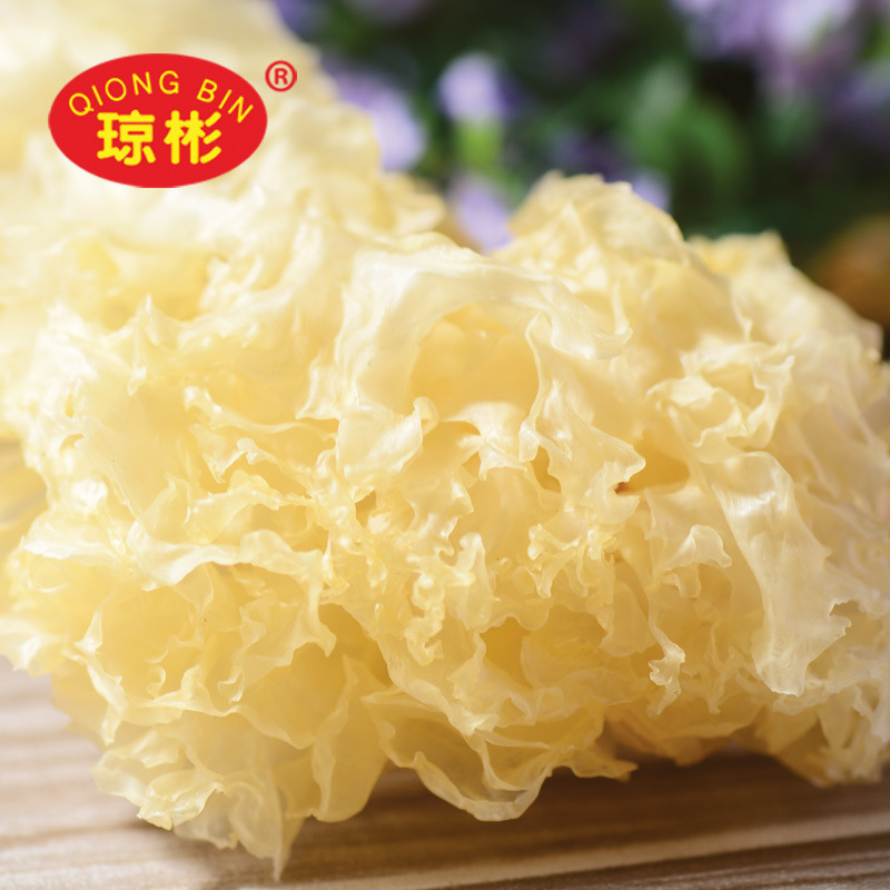 瓊彬雪耳 銀耳幹貨古田糯耳無硫熏白木耳-1張